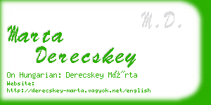 marta derecskey business card